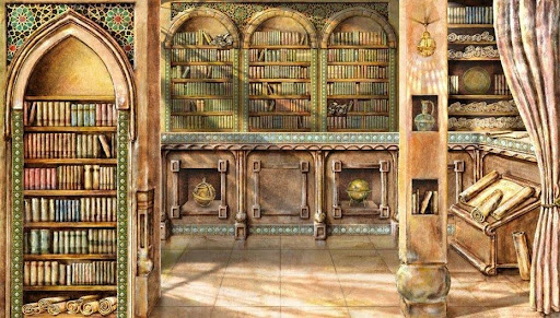 Ilustrasi maktabah al umawiyah